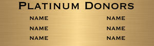 Large 6 Name Brass Plaque