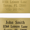 Example of oxidized and etched brass signs
