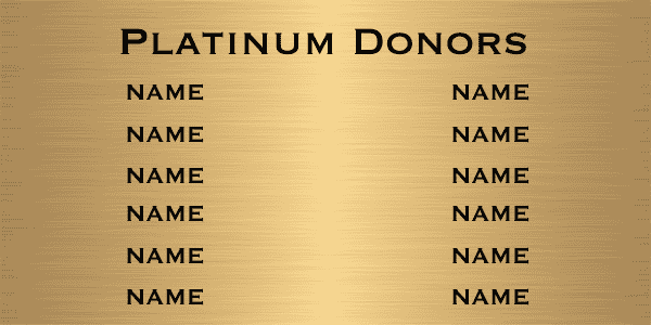 12 Name Brass Plaque