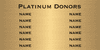 12 Name Brass Plaque