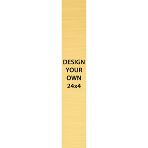 Vertical Engraved Heavy Brass Signs 24" x 4"
