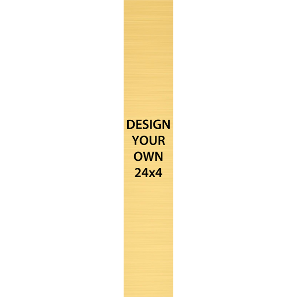Vertical Engraved Heavy Brass Signs 24" x 4"