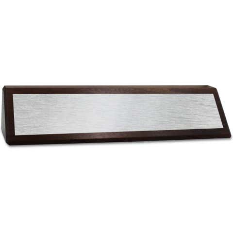 Genuine Walnut 2" x 8" Full Color Desk Plate