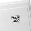 Small Custom Logo Stamp for Square Logos Imprint Example on Paper