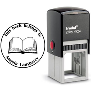 Round Open Book Stamp