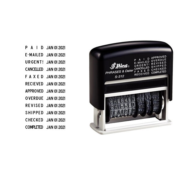 Shiny Micro Message 12 Messages Dater Stamp