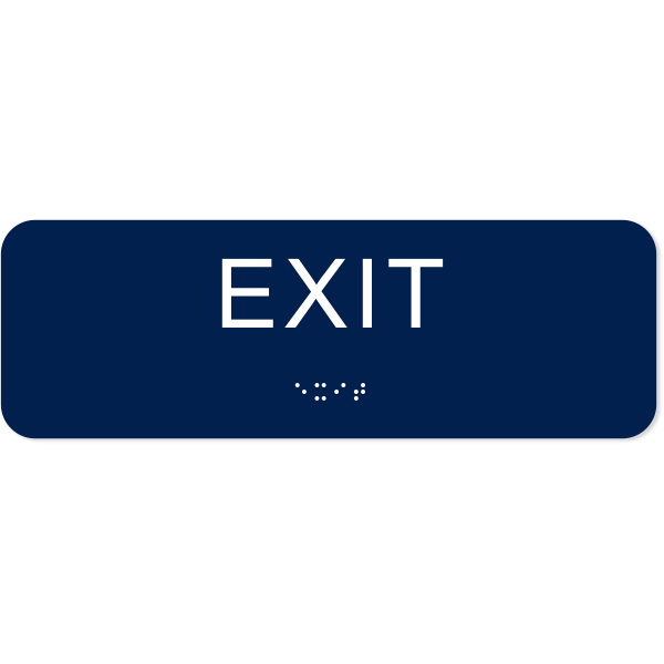 Exit 2" x 6" ADA Braille Sign