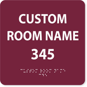 ADA Braille Room Sign