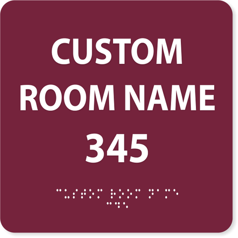 ADA Braille Room Sign