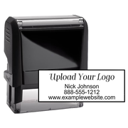 Custom 3 Line Rectangle Logo Stamp