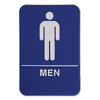 Blue ADA Braille Men's Restroom Sign