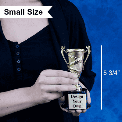 Textured Cup Medium Award Trophy - alternate view