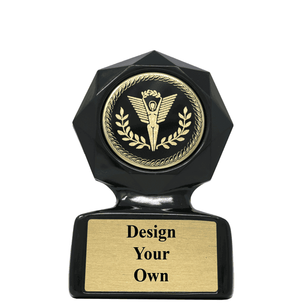 Victory Sculpted Small Black Star Trophy Award