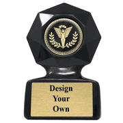 Victory Sculpted Large Black Star Trophy Award