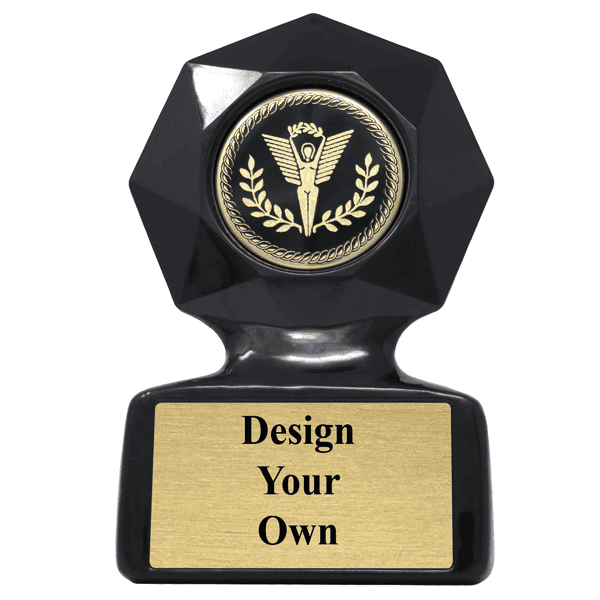 Victory Sculpted Large Black Star Trophy Award
