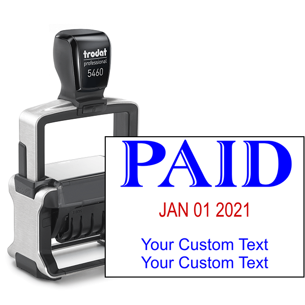 Trodat Professional Custom Text Below Paid Dater