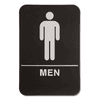 Black Men's ADA Braille Restroom Sign