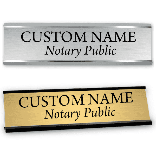 Notary Public 2" x 8" Name Sign with Frame