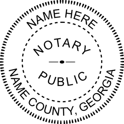 Georgia Round Pink Notary Seal - alternate view
