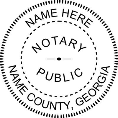Georgia Round Pink Notary Seal - alternate view