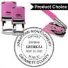 Georgia Notary Pink with Expiration - Round Design