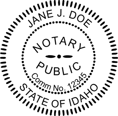Idaho Round Pink Notary Seal - alternate view