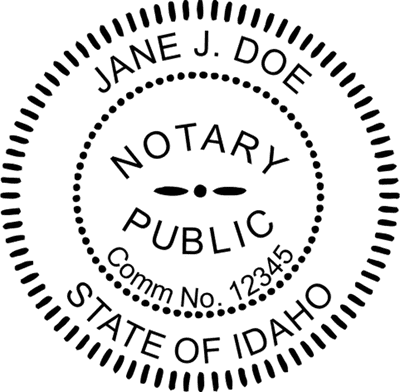 Idaho Round Pink Notary Seal - alternate view