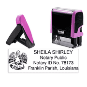 Louisiana Pink Rectangle Notary Stamp