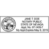 Nevada Notary Pink Stamp - Rectangle Imprint Example