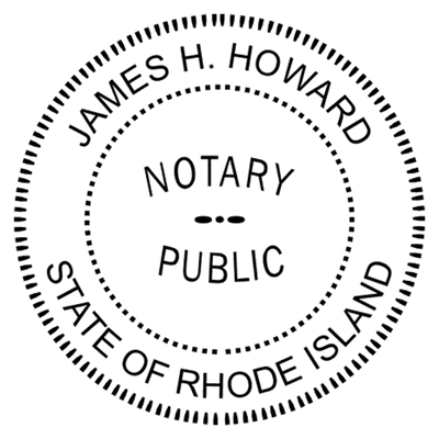 Rhode Island Round Pink Notary Seal - alternate view