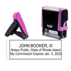 Rhode Island Notary Pink Stamp - Rectangle