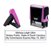 South Carolina Pink Rectangle Notary Stamp