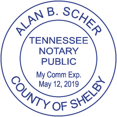 Tennessee Pink Round Notary Stamp - alternate view