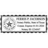 Texas Notary Pink Stamp - Rectangle Imprint Example