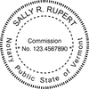 Vermont Notary Pink - Round Design Imprint Example