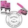 Wisconsin Notary Pink - Round Design