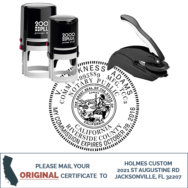 California Round Notary Seal