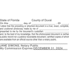 Florida Certified True Copy Notary Stamp Imprint Example