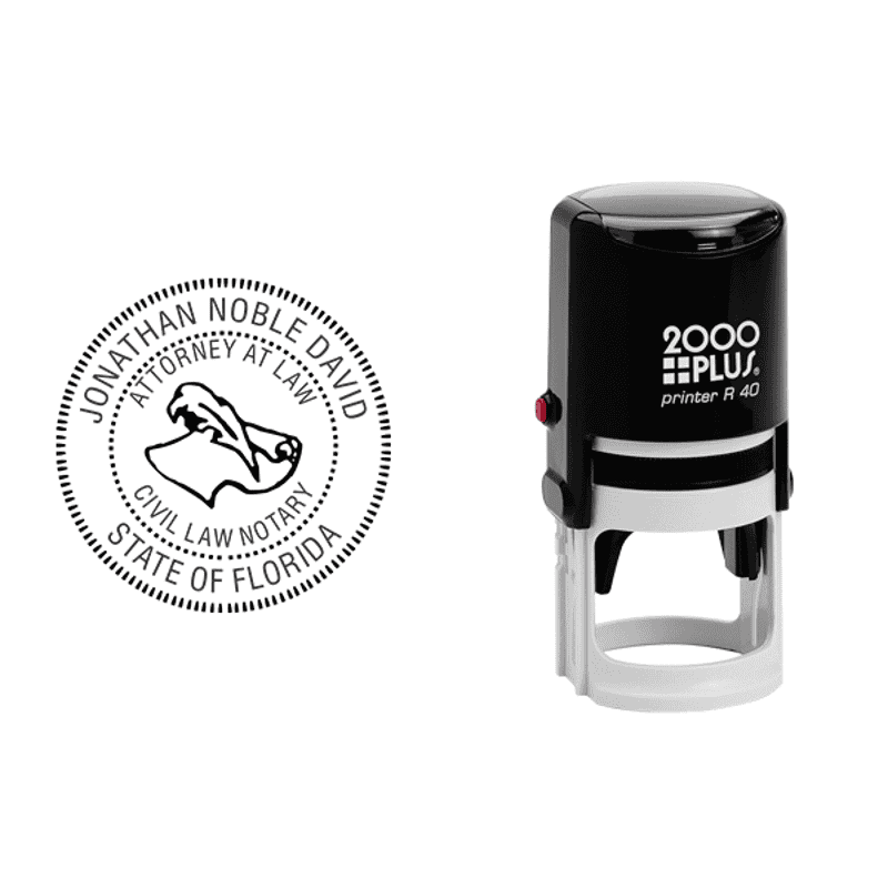 Florida Civil Law Notary Stamp Body and Design