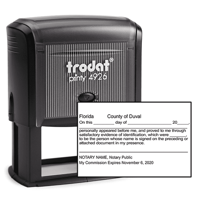 Florida Signature Witness Notary Stamp