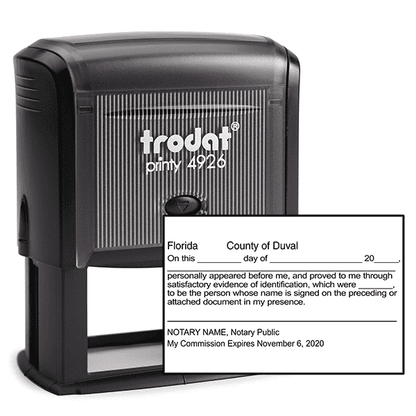 Florida Signature Witness Notary Stamp