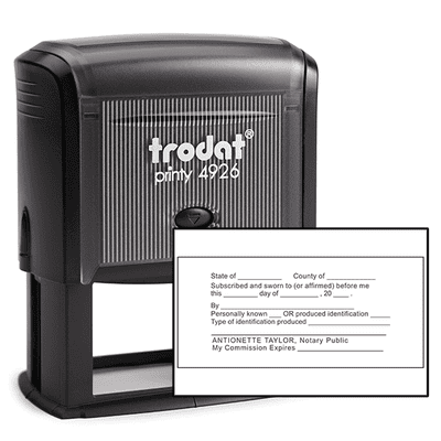 JURAT with Identification Notary Stamp