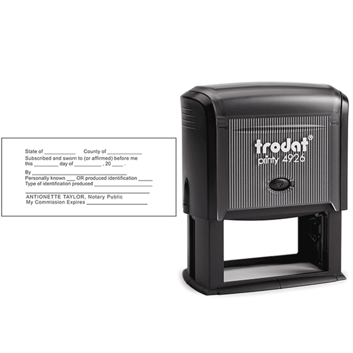 JURAT with Identification Notary Stamp Body and Design