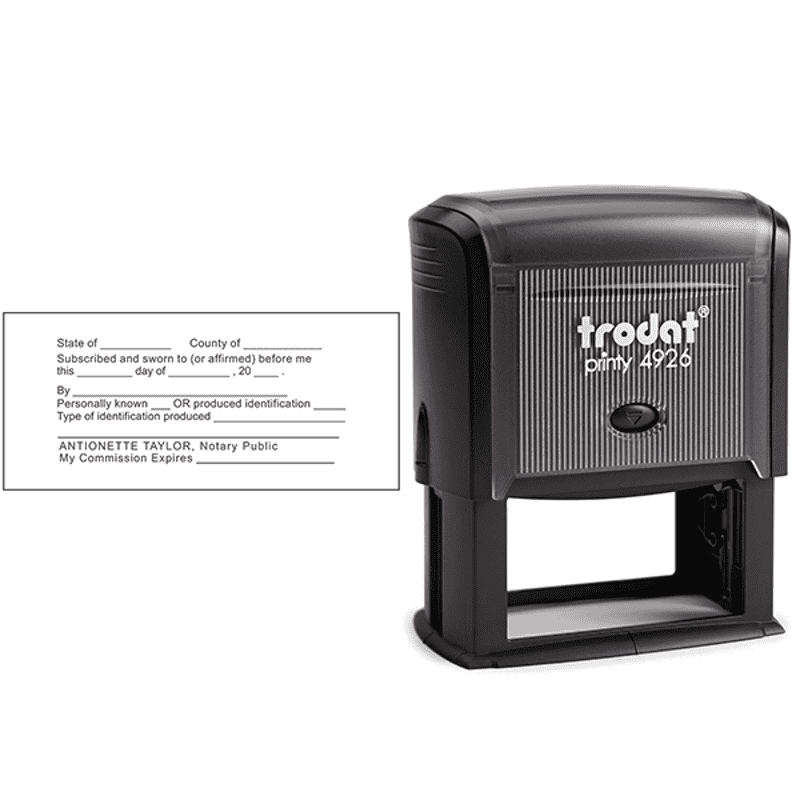 JURAT with Identification Notary Stamp Body and Design