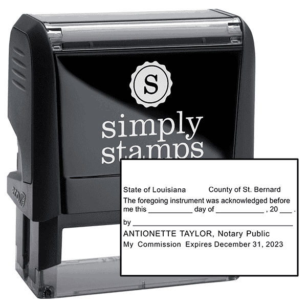Louisiana Acknowledgment Notary Stamp