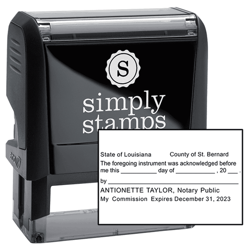 Louisiana Acknowledgment Notary Stamp