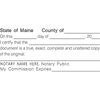 Maine Certified True Copy Notary Stamp Imprint Example