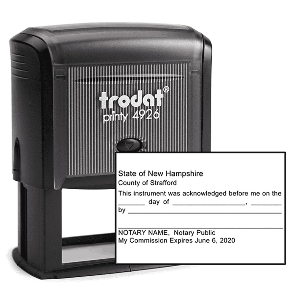 New Hampshire Acknowledgment Notary Stamp