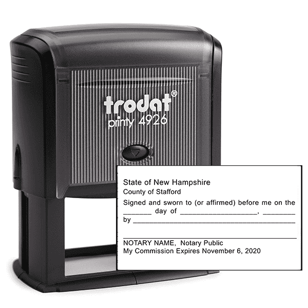 New Hampshire Jurat Notary Stamp