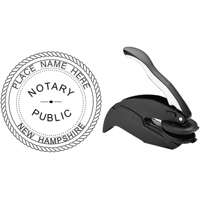 New Hampshire Round Notary Seal - alternate view